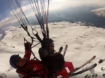 Baptême parapente vol station hiver